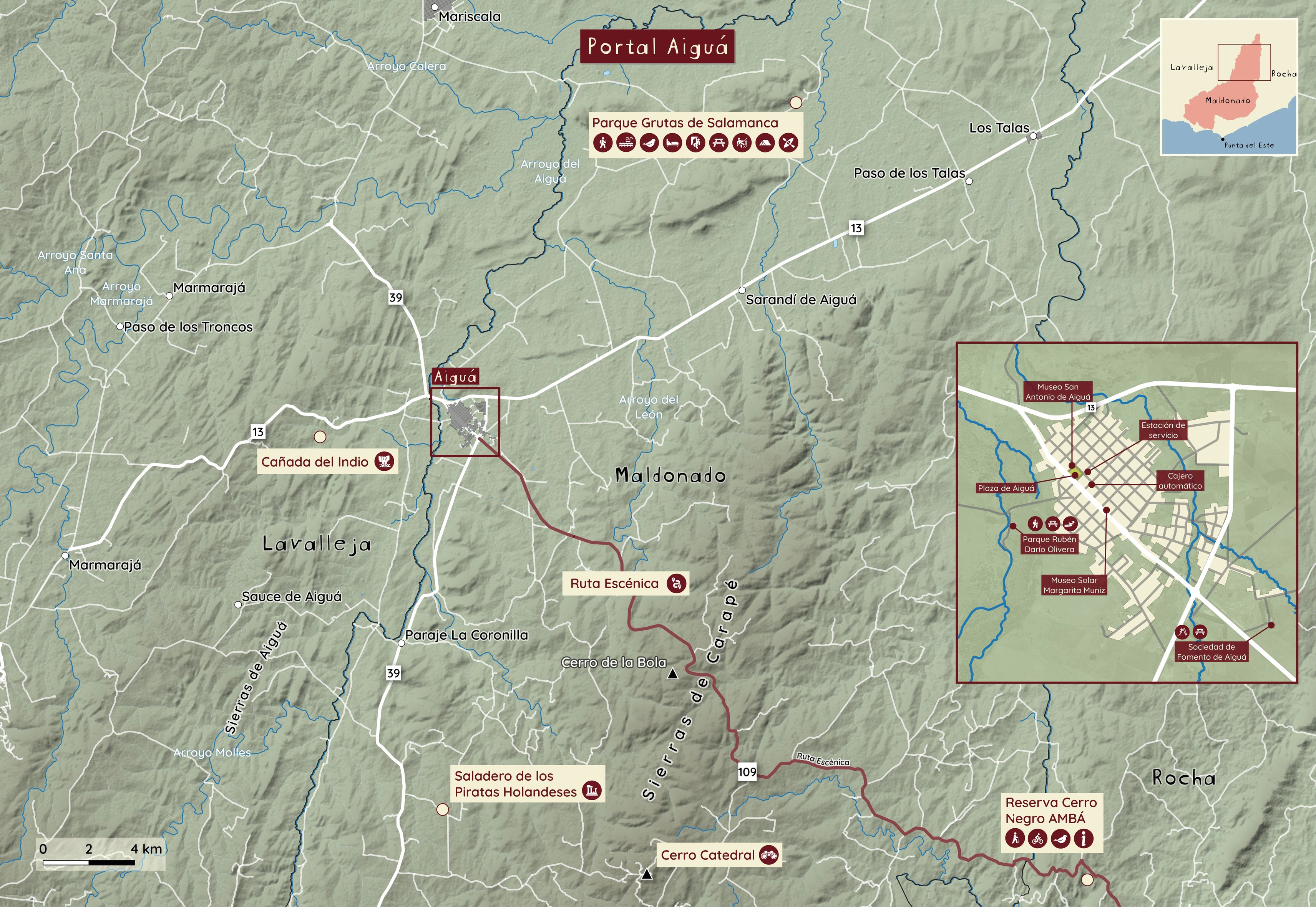Mapa de Aiguá